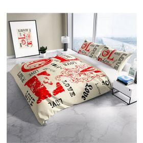 Monohome Love 3D Pamuk Saten Çift Kişilik 200x220 cm Nevresim Takımı