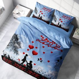 Monohome Love Balloon 3D Renkli Çift Kişilik 200x220 cm Nevresim Takımı