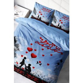 Monohome Love Balloon 3D Renkli Çift Kişilik 200x220 cm Nevresim Takımı