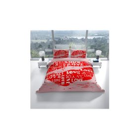Monohome Love I 3D Pamuk Saten Çift Kişilik 200x220 cm Nevresim Takımı
