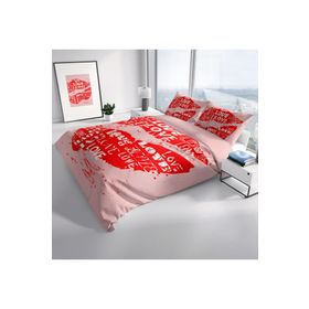 Monohome Love I 3D Pamuk Saten Çift Kişilik 200x220 cm Nevresim Takımı
