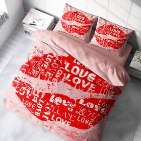 Monohome Love I 3D Pamuk Saten Çift Kişilik 200x220 cm Nevresim Takımı