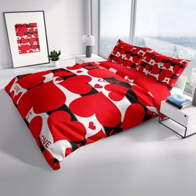 Monohome Love II 3D Pamuk Saten Çift Kişilik 200x220 cm Nevresim Takımı