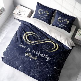 Monohome Love is Everything 3D Pamuk Saten Çift Kişilik Nevresim Takımı