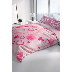 Monohome Love X 3D Pamuk Saten Çift Kişilik 200x220 cm Nevresim Takımı