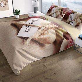 Monohome Love You 3D Pamuk Saten Çift Kişilik 200x220 cm Nevresim Takımı