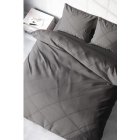 Monohome Lux Pamuk Ranforce Gri Çift Kişilik Nevresim Takım