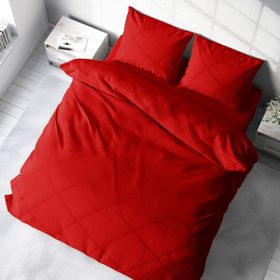 Monohome Lux Pamuk Ranforce Kırmızı Çift Kişilik Nevresim Takım