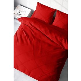 Monohome Lux Pamuk Ranforce Kırmızı Çift Kişilik Nevresim Takım