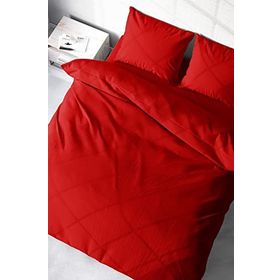 Monohome Lux Pamuk Ranforce Kırmızı Çift Kişilik Nevresim Takım