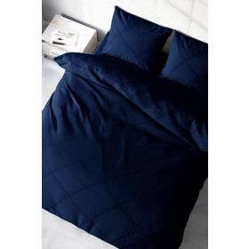 Monohome Lux Pamuk Ranforce Lacivert Çift Kişilik Nevresim Takımı Seti