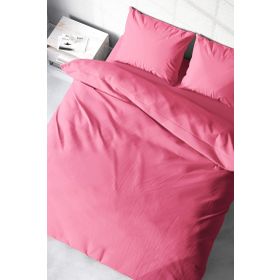 Monohome Lux Pamuk Ranforce Pembe Çift Kişilik Nevresim Takım