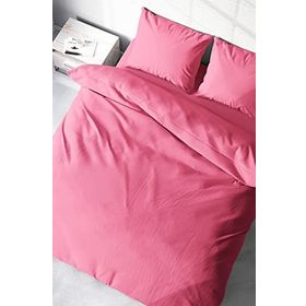 Monohome Lux Pamuk Ranforce Pembe Çift Kişilik Nevresim Takım