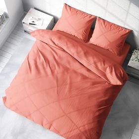 Monohome Lux Pamuk Ranforce Somon Çift Kişilik Nevresim Takımı