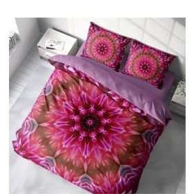 Monohome Mandala 2 3D Pamuk Saten Çift Kişilik 200x220 cm Nevresim Takımı