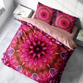 Monohome Mandala 2 3D Pamuk Saten Çift Kişilik 200x220 cm Nevresim Takımı