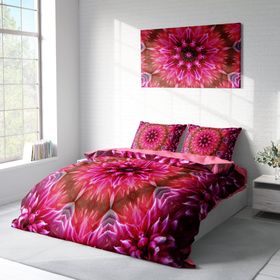 Monohome Mandala 2 3D Pamuk Saten Çift Kişilik 200x220 cm Nevresim Takımı