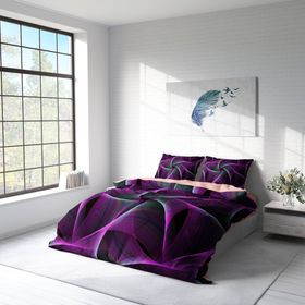 Monohome Mandala 3 3D Pamuk Saten Renkli Çift Kişilik 200x220 cm Nevresim Takımı