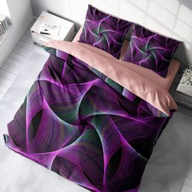 Monohome Mandala 3 3D Pamuk Saten Renkli Çift Kişilik 200x220 cm Nevresim Takımı