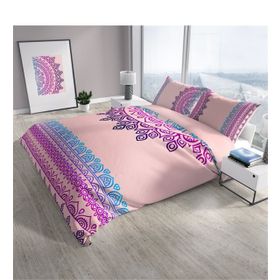 Monohome Mandala 3D Pamuk Saten Çift Kişilik 200x220 cm Nevresim Takımı