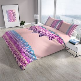 Monohome Mandala 3D Pamuk Saten Çift Kişilik 200x220 cm Nevresim Takımı