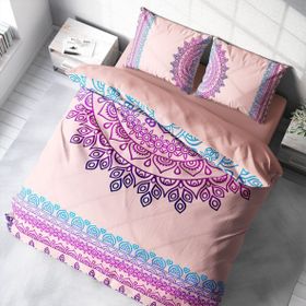 Monohome Mandala 3D Pamuk Saten Çift Kişilik 200x220 cm Nevresim Takımı