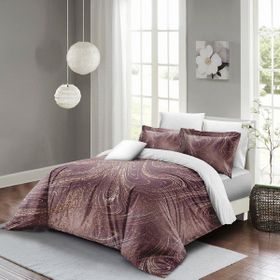Monohome Marble Shiny 3D Pamuk Saten Çift Kişilik King Size Nevresim Takımı