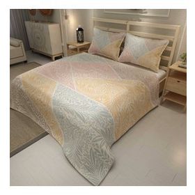 Monohome Mix Leaf Jakar Dokuma Pamuklu 3d Dijital Baskı Pike Takımı