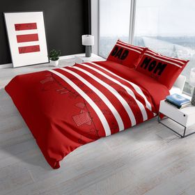 Monohome Mom & Dad 3D Renkli Çift Kişilik 200x220 cm Nevresim Takımı
