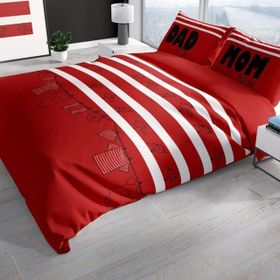 Monohome Mom & Dad 3D Renkli Çift Kişilik 200x220 cm Nevresim Takımı