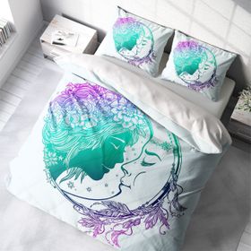 Monohome Moon 3D Dijital Baskılı Çift Kişilik 200x220 cm Nevresim Takımı