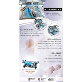 Monohome Motorcycles 3D Pamuk Saten Çift Kişilik Nevresim Takımı