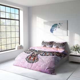 Monohome Mr. Owl 3D Pamuk Saten Çift Kişilik 200x220 cm Nevresim Takımı