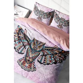 Monohome Mr. Owl Naturel Renkli Çift Kişilik 200x220 cm Nevresim Takımı