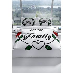 Monohome My Family 3D Pamuk Saten Çift Kişilik 200x220 cm Nevresim Takım