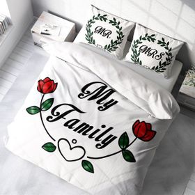 Monohome My Family 3D Pamuk Saten Çift Kişilik 200x220 cm Nevresim Takım