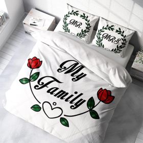 Monohome My Family 3D Pamuk Saten Çift Kişilik 200x220 cm Nevresim Takım