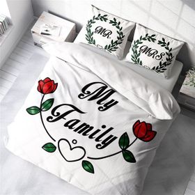 Monohome My Family 3D Pamuk Saten Çift Kişilik 200x220 cm Nevresim Takım
