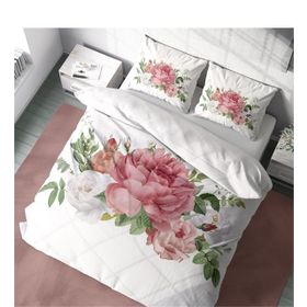 Monohome New Floral 3D Renkli Çift Kişilik 200x220 cm Nevresim Takımı