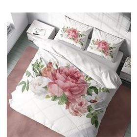 Monohome New Floral 3D Renkli Çift Kişilik 200x220 cm Nevresim Takımı