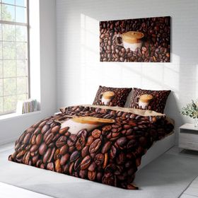 Monohome Night Coffee 3d Pamuk Saten Çift Kişilik Nevresim Takımı