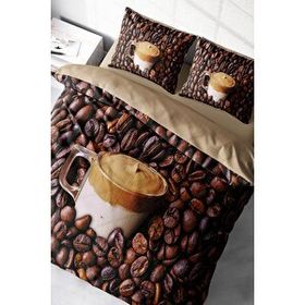 Monohome Night Coffee 3d Pamuk Saten Çift Kişilik Nevresim Takımı