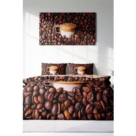 Monohome Night Coffee 3d Pamuk Saten Çift Kişilik Nevresim Takımı