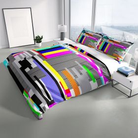 Monohome No Signal 3D Renkli Çift Kişilik 200x220 cm Nevresim Takımı