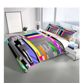 Monohome No Signal 3D Renkli Çift Kişilik 200x220 cm Nevresim Takımı