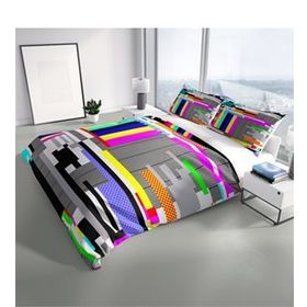 Monohome No Signal 3D Renkli Çift Kişilik 200x220 cm Nevresim Takımı