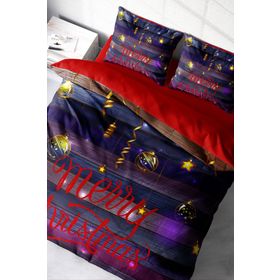 Monohome Ny Dark 3D Pamuk Saten Çift Kişilik 200x220 cm Nevresim Takımı