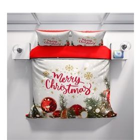 Monohome NY Noel 3D Dijital Baskılı Çift Kişilik Nevresim Takımı
