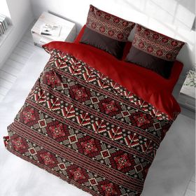Monohome Old Design 3D Pamuk Saten Renkli Çift Kişilik 200x220 cm Nevresim Takımı