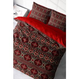 Monohome Old Design 3D Pamuk Saten Renkli Çift Kişilik 200x220 cm Nevresim Takımı